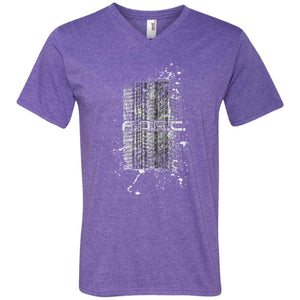 AORC Vertical white 2-sided print 982 Men's Printed V-Neck T-Shirt