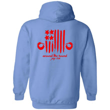 ASJC 2-sided print with Freedom flag on back G185 Gildan Pullover Hoodie 8 oz.