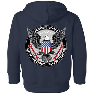AmericanOffroadCustoms Horizontal white 3326 Toddler Fleece Hoodie