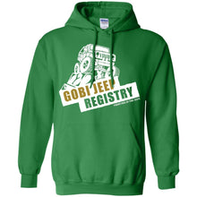 Gobi Jeep Registry white logo G185 Gildan Pullover Hoodie 8 oz.