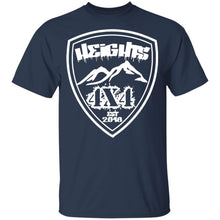 Heights 4x4 crest white logo G500B Gildan Youth 5.3 oz 100% Cotton T-Shirt