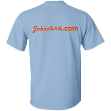 John's 4x4 tread print logo 2-sided print G500 5.3 oz. T-Shirt