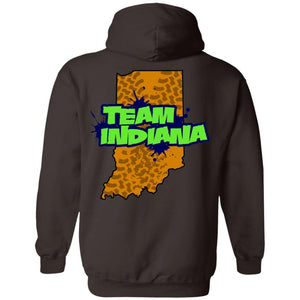 B&B Motorsports 2-sided print (Team Indiana back) G185 Gildan Pullover Hoodie 8 oz.
