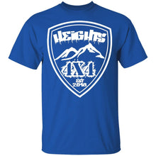 Heights 4x4 crest white logo G500B Gildan Youth 5.3 oz 100% Cotton T-Shirt