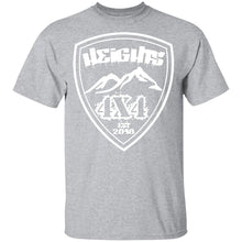 Heights 4x4 crest white logo G500B Gildan Youth 5.3 oz 100% Cotton T-Shirt