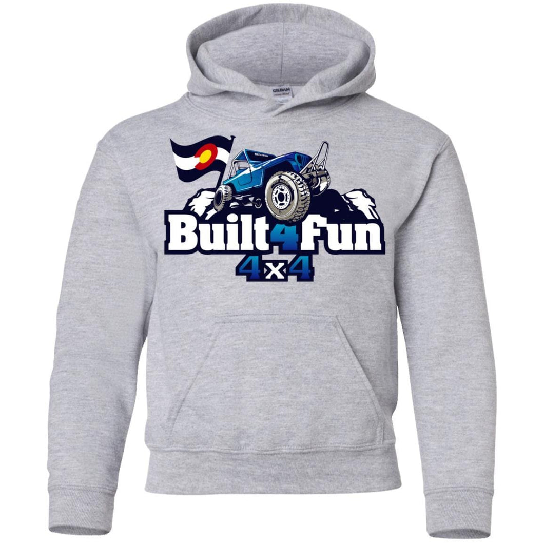 Built4Fun blue G185B Gildan Youth Pullover Hoodie