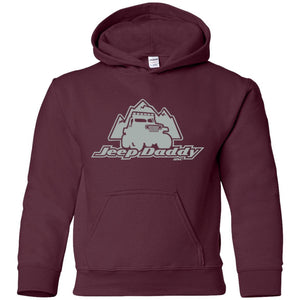 JeepDaddy (grey logo) G185B Gildan Youth Pullover Hoodie