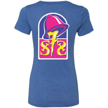 S7S white logo Taco 2-sided print NL6710 Ladies' Triblend T-Shirt