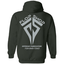 Flop Shop gray logo 2-sided print G185 Gildan Pullover Hoodie 8 oz.