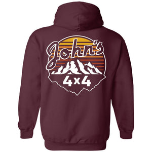 John's 4x4 2-sided print G185 Gildan Pullover Hoodie 8 oz.