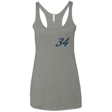 Yeti Motorsports blue logo 2-sided print NL6733 Next Level Ladies' Triblend Racerback Tank