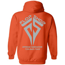 Flop Shop gray logo 2-sided print G185 Gildan Pullover Hoodie 8 oz.