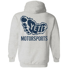 Yeti Motorsports blue logo 2-sided print G185 Gildan Pullover Hoodie 8 oz.