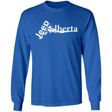 Jeep Alberta white logo G240 Gildan LS Ultra Cotton T-Shirt