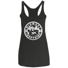 MWJT CH white logo NL6733 Ladies' Triblend Racerback Tank