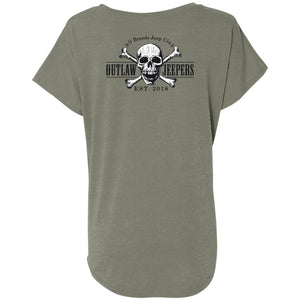 Outlaw Jeepers 2-sided print NL6760 Ladies' Triblend Dolman Sleeve