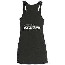XJ Jeeps 2-sided print NL6733 Next Level Ladies' Triblend Racerback Tank
