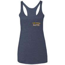 San Diego jeep club 2-sided print L6733 Next Level Ladies' Triblend Racerback Tank