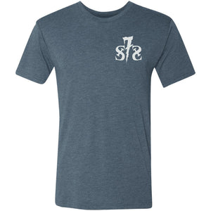 S7S white logo Taco 2-sided print NL6010 Men's Triblend T-Shirt