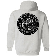Unity Flag front & Jeeps Against Veteran Suicide back G185 Gildan Pullover Hoodie 8 oz.