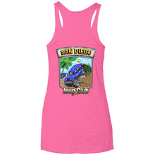 San Diego jeep club 2-sided print L6733 Next Level Ladies' Triblend Racerback Tank