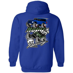 H57 Racing 2-sided print G185 Gildan Pullover Hoodie 8 oz.