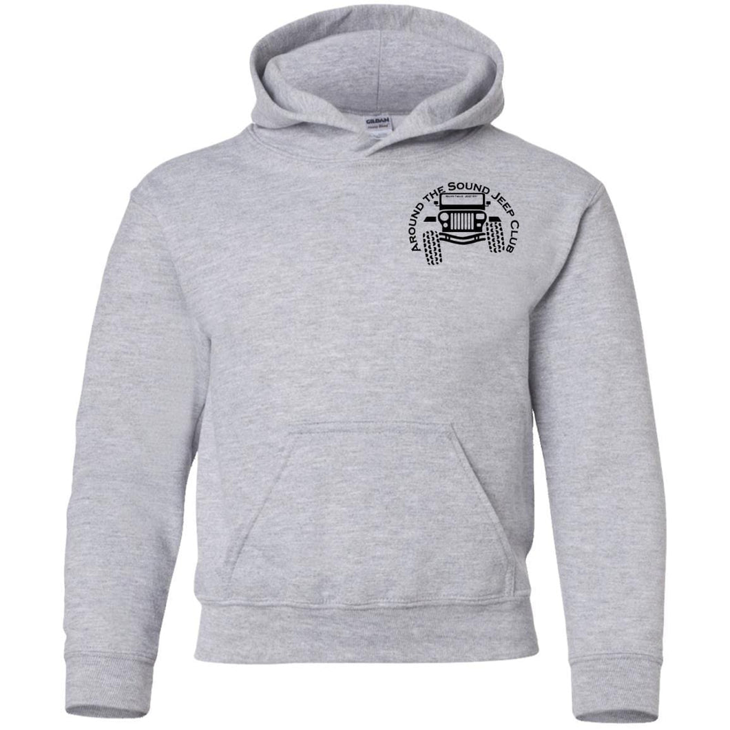 ASJC black logo 2-sided print G185B Gildan Youth Pullover Hoodie