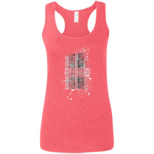 AmericanOffroadCustoms Vertical white G645RL Ladies' Softstyle Racerback Tank