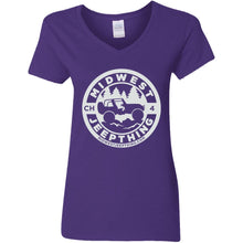 MWJT CH white logo G500VL Ladies' 5.3 oz. V-Neck T-Shirt