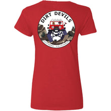 Dirt Devils Jeep Club 2-sided print G500VL Ladies' 5.3 oz. V-Neck T-Shirt