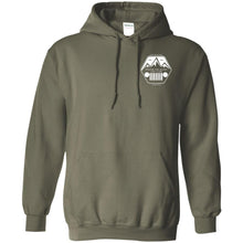 ASJC 2-sided print with Freedom flag on back G185 Gildan Pullover Hoodie 8 oz.
