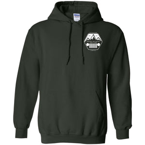 ASJC 2-sided print with Freedom flag on back G185 Gildan Pullover Hoodie 8 oz.