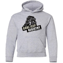 Gobi Jeep Registry Logo G185B Gildan Youth Pullover Hoodie