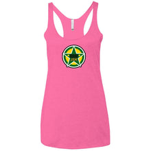 JSK_Star 2-sided print NL6733 Next Level Ladies' Triblend Racerback Tank