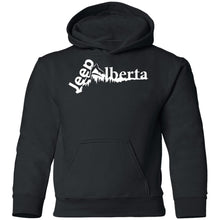 Jeep Alberta white logo G185B Gildan Youth Pullover Hoodie