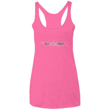 AmericanOffroadCustoms Horizontal white NL6733 Ladies' Triblend Racerback Tank