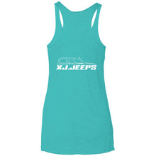 XJ Jeeps 2-sided print NL6733 Next Level Ladies' Triblend Racerback Tank