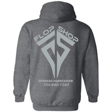 Flop Shop gray logo 2-sided print G185 Gildan Pullover Hoodie 8 oz.