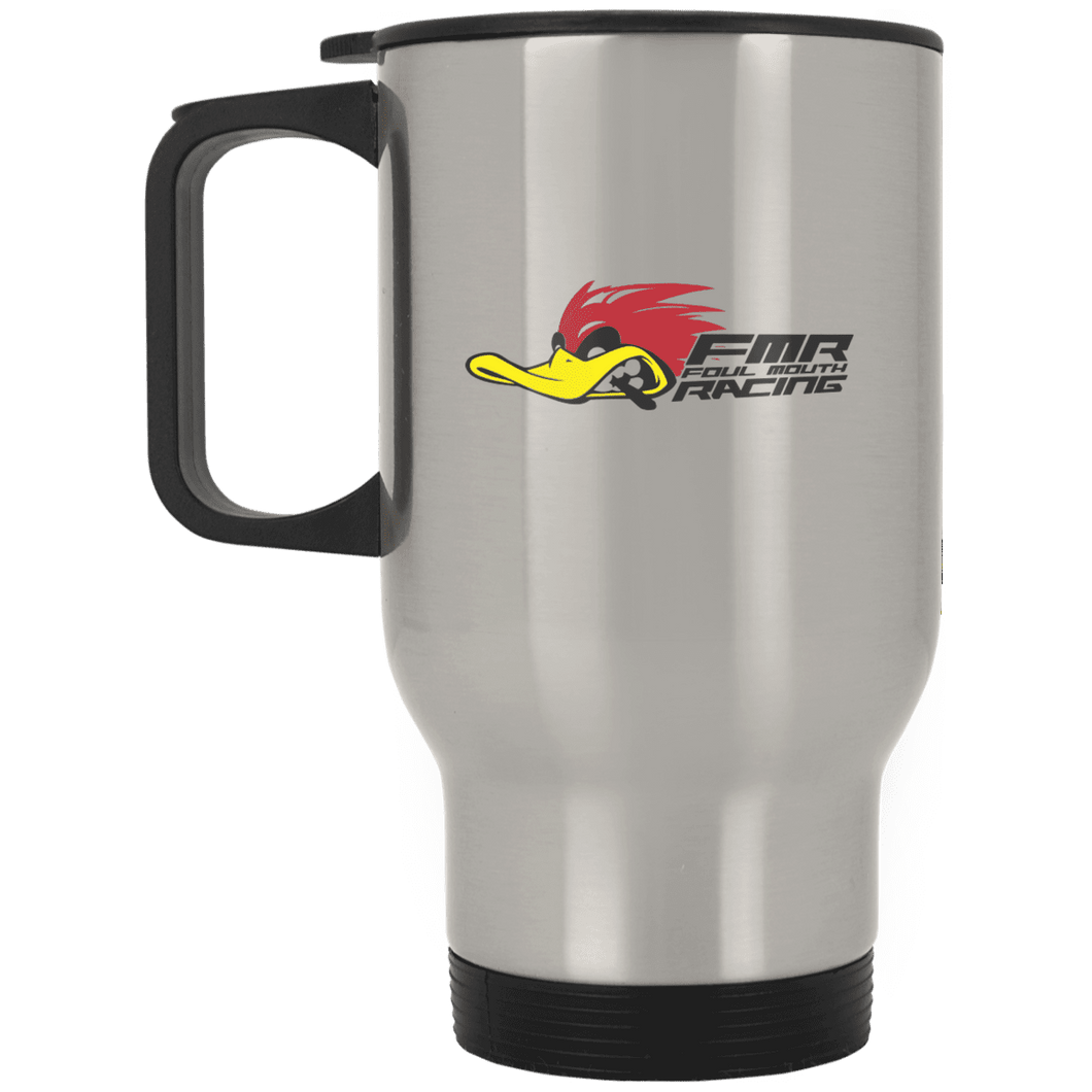 FOUL MOUTH RACING XP8400S Silver Stainless Travel Mug