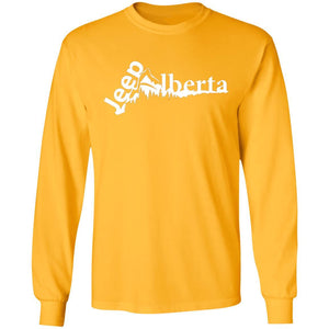 Jeep Alberta white logo G240 Gildan LS Ultra Cotton T-Shirt