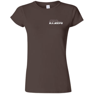 XJ Jeeps 2-sided print G640L Gildan Softstyle Ladies' Fitted T-Shirt