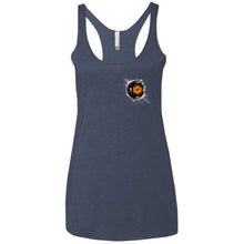 Black 17 2-sided print NL6733 Next Level Ladies' Triblend Racerback Tank