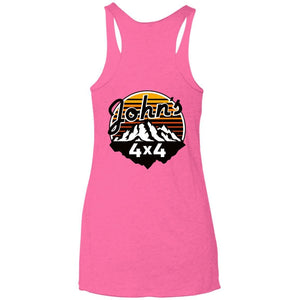 John's 4x4 2-sided print NL6733 Next Level Ladies' Triblend Racerback Tank