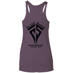 Flop Shop 2-sided print NL6733 Next Level Ladies' Triblend Racerback Tank