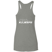 XJ Jeeps 2-sided print NL6733 Next Level Ladies' Triblend Racerback Tank