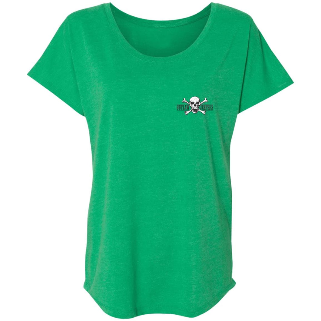 Outlaw Jeepers 2-sided print NL6760 Ladies' Triblend Dolman Sleeve