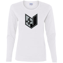 Wicked Jeeps NM Blk & Grey G540L Gildan Ladies' Cotton LS T-Shirt