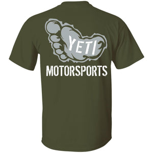 Yeti Motorsports logo 2-sided print G500 Gildan 5.3 oz. T-Shirt