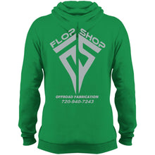 Flop Shop gray logo 2-sided print PC78H Port & Co. Core Fleece Pullover Hoodie