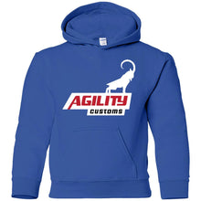 Agility Customs white logo G185B Gildan Youth Pullover Hoodie